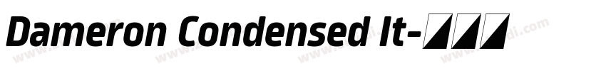 Dameron Condensed It字体转换